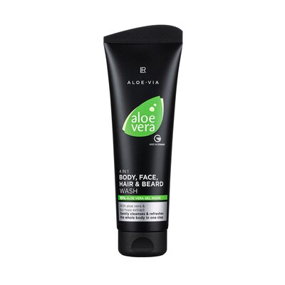Aloe Vera Mens Essentials 4in1 Krper-, Gesicht-, Haar- und Bart-Shampoo, 250 ml